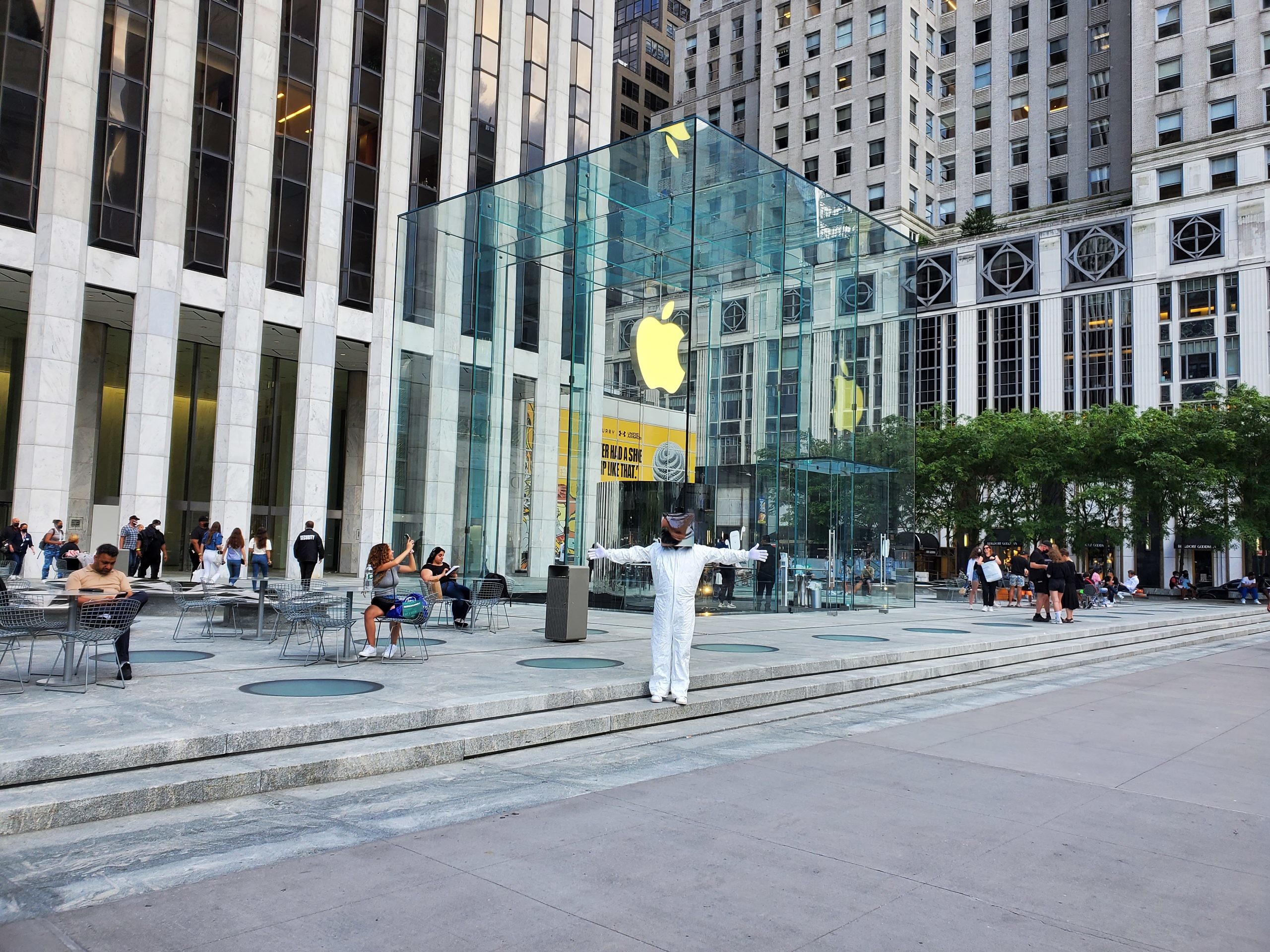 Cube Man and Apple Cube NYC