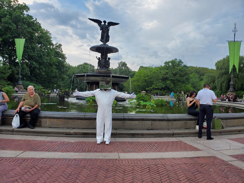 Cube Man in Central Park New York City