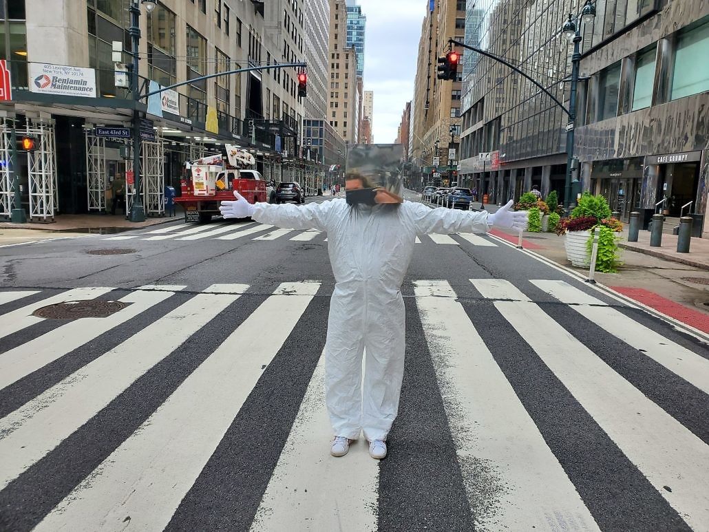 Cube Man in New York City