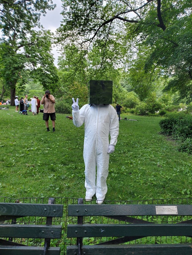 Cube Man in Central Park New York City