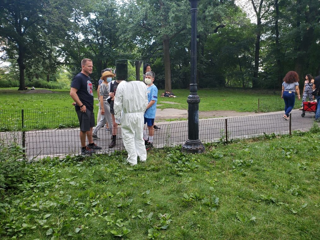 Cube Man in Central Park New York City