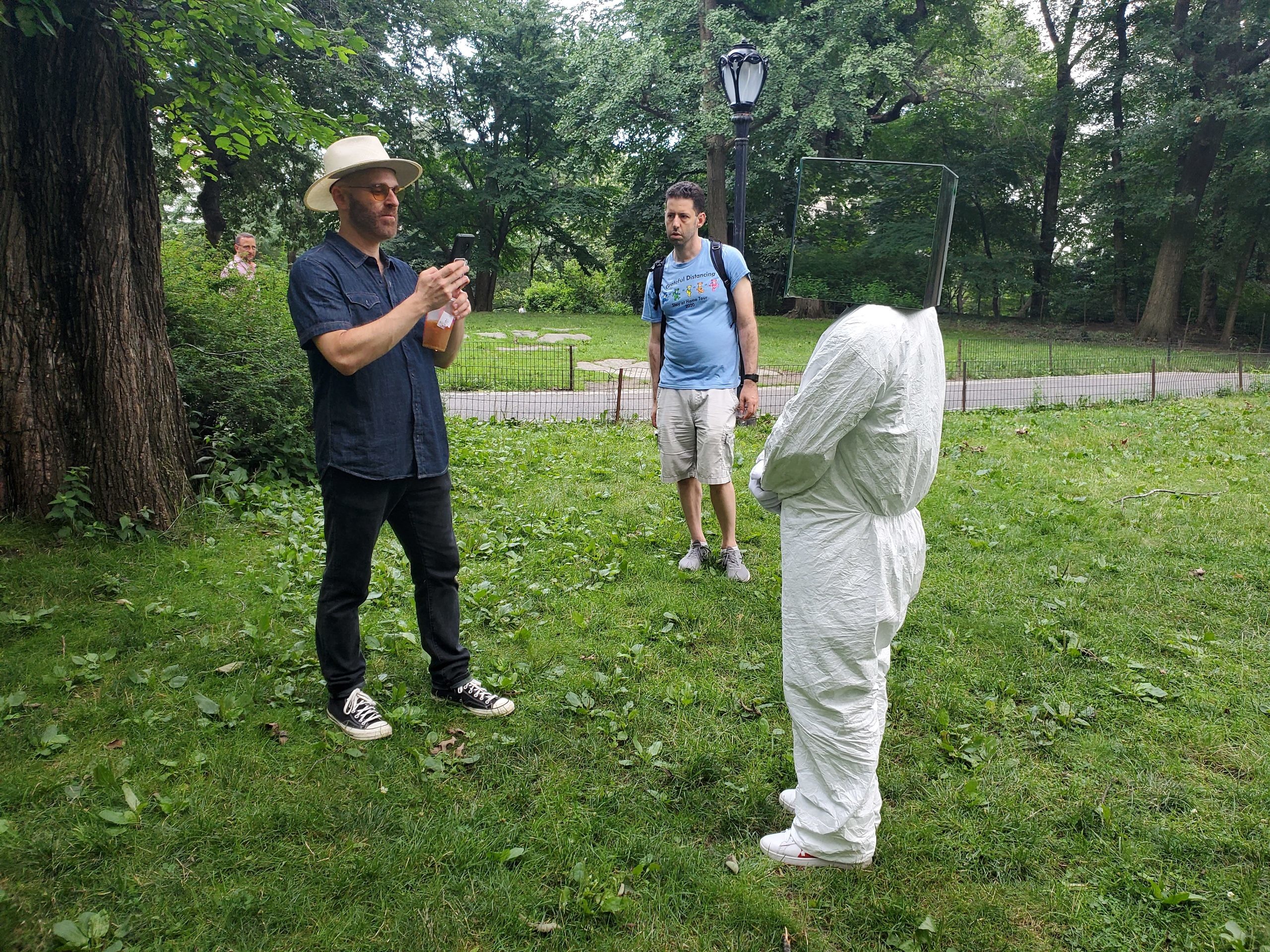 Cube Man in Central Park New York City