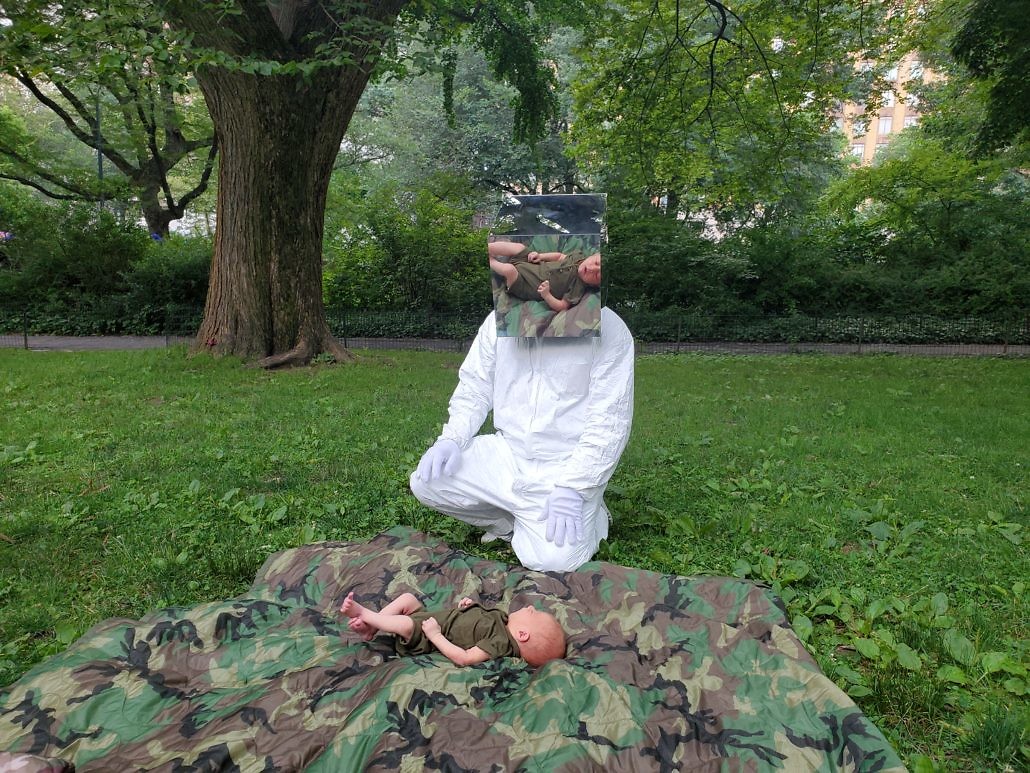 Cube Man in Central Park New York City